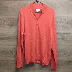 Foxcroft Coral Half-Zip Sweater Womens Plus Size XXL